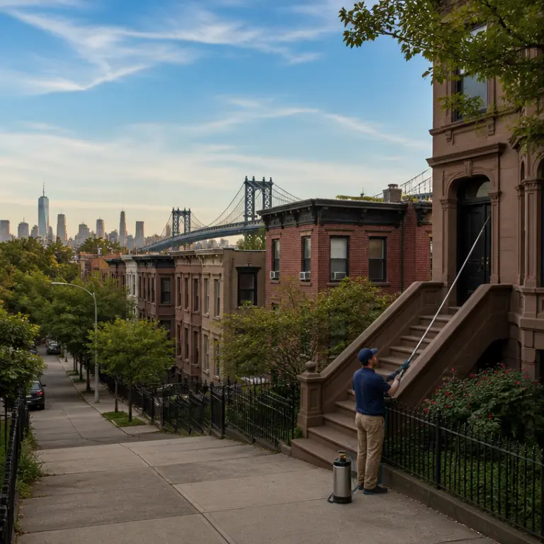 Professional spider control service in a Brooklyn property